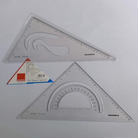 Isomars Scholar Set Square Ruler Set (2 Pcs)