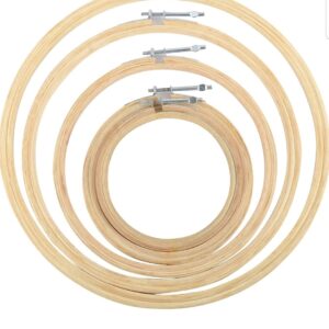 Wooden Embroidery Hoops - Assorted Sizes for Cross Stitch & Needlework